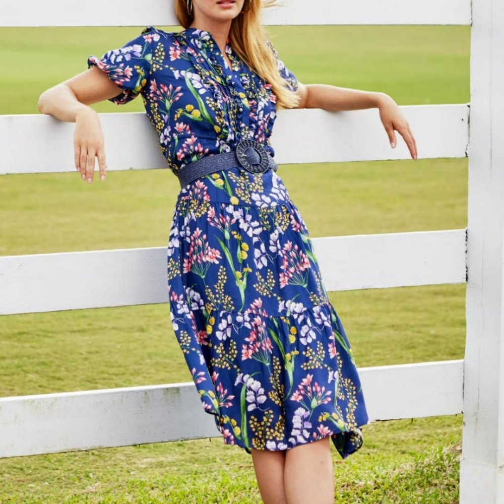 J. McLaughlin floral silk midi